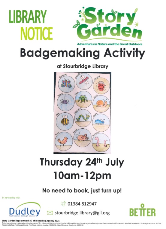 Stourbridge Library - Badge Making Activity